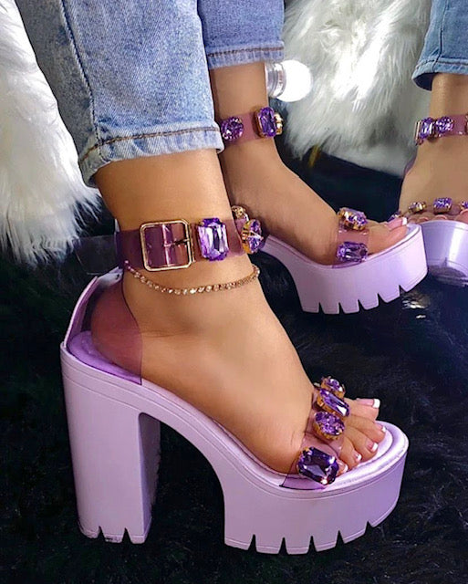 purple BRADZ heels