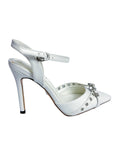 White Pointed-Toe Formal Stiletto Heel